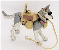 DELUXE MTF K9 Dog Unit: "Lupin" Gray & White - 1:18 Scale Marauder Task Force Animal & Gear Set