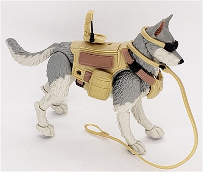 DELUXE MTF K9 Dog Unit: "Lupin" Gray & White - 1:18 Scale Marauder Task Force Animal & Gear Set