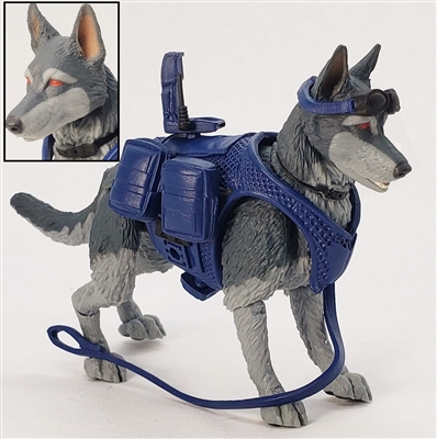 DELUXE MTF K9 Dog Unit: "Fenrir" RED EYED DEMON DOG Dark Gray & Gray - 1:18 Scale Marauder Task Force Animal & Gear Set