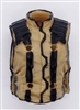 Male Vest: Model 86 Type DARK TAN & BLACK Version - 1:18 Scale Modular MTF Accessory for 3-3/4" Action Figures
