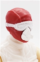 Male Head: Mask with Goggles & Breather RED with WHITE Version - 1:18 Scale MTF Accessory for 3-3/4" Action Figures
