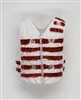 Male Vest: Tactical Type WHITE with RED Version - 1:18 Scale Modular MTF Accessory for 3-3/4" Action Figures