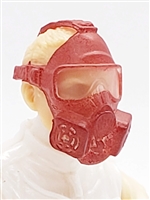 Headgear: Gasmask ALL RED Version - 1:18 Scale Modular MTF Accessory for 3-3/4" Action Figures