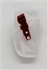 Pistol Holster: Small  Right Handed WHITE with RED Version - 1:18 Scale Modular MTF Accessory for 3-3/4" Action Figures