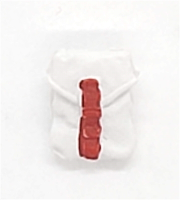 Pocket: Large Size WHITE with RED Version - 1:18 Scale Modular MTF Accessory for 3-3/4" Action Figures