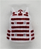 Female Vest: Utility Type WHITE with RED Version - 1:18 Scale Modular MTF Valkyries Accessory for 3-3/4" Action Figures