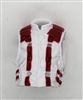 Male Vest: Model 86 Type WHITE & RED Version - 1:18 Scale Modular MTF Accessory for 3-3/4" Action Figures