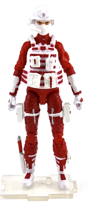 DELUXE MTF Female Valkyries RED & WHITE "Rescue-Ops" Version - 1:18 Scale Marauder Task Force Action Figure