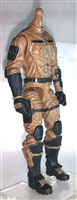 "Terra-Ops" BROWN MTF Male Trooper Body WITHOUT Head - 1:18 Scale Marauder Task Force Action Figure
