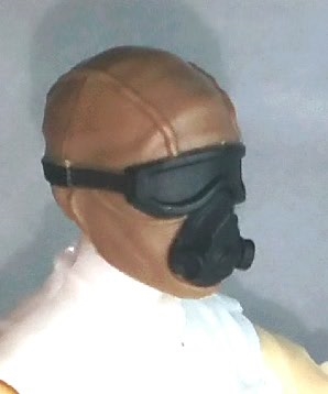 Male Head: Mask with Goggles & Breather BROWN Version - 1:18 Scale MTF Accessory for 3-3/4" Action Figures