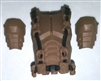 Male Vest: Armor Type BROWN Version - 1:18 Scale Modular MTF Accessory for 3-3/4" Action Figures