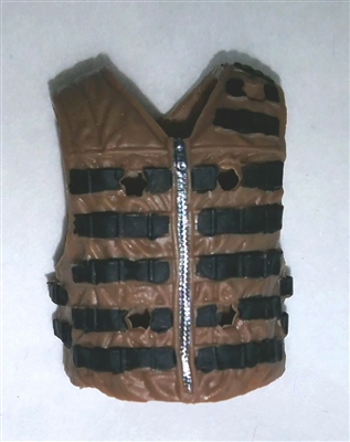 Male Vest: Tactical Type BROWN Version - 1:18 Scale Modular MTF Accessory for 3-3/4" Action Figures