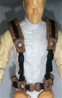 Male Vest: Harness Rig BROWN Version - 1:18 Scale Modular MTF Accessory for 3-3/4" Action Figures