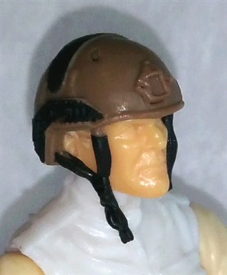Headgear: Half-Shell Helmet BROWN Version - 1:18 Scale Modular MTF Accessory for 3-3/4" Action Figures