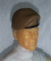 Headgear: Beret BROWN Version - 1:18 Scale Modular MTF Accessory for 3-3/4" Action Figures