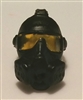 Headgear: Gasmask BLACK with YELLOW Tint Lenses  - 1:18 Scale Modular MTF Accessory for 3-3/4" Action Figures