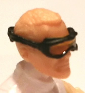 Headgear: Standard Goggles BLACK Version with YELLOW Tint Lenses   - 1:18 Scale Modular MTF Accessory for 3-3/4" Action Figures