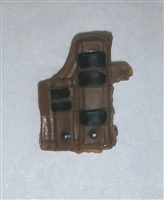Pistol Holster: Large Right Handed with Loop BROWN Version - 1:18 Scale Modular MTF Accessory for 3-3/4" Action Figures