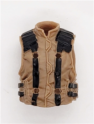 Male Vest: Model 86 Type BROWN Version - 1:18 Scale Modular MTF Accessory for 3-3/4" Action Figures