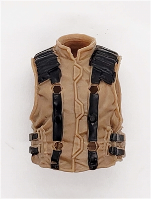 Male Vest: Model 86 Type BROWN Version - 1:18 Scale Modular MTF Accessory for 3-3/4" Action Figures