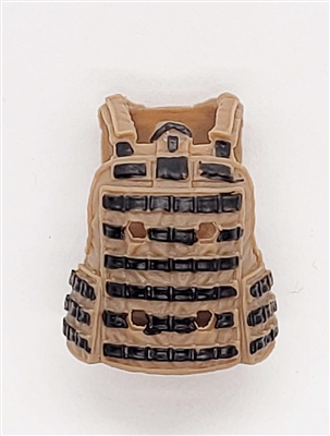 Female Vest: Utility Type BROWN with BLACK Version - 1:18 Scale Modular MTF Valkyries Accessory for 3-3/4" Action Figures