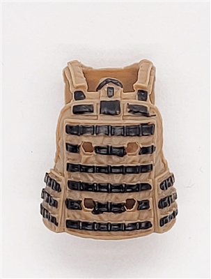Female Vest: Utility Type BROWN with BLACK Version - 1:18 Scale Modular MTF Valkyries Accessory for 3-3/4" Action Figures