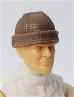 Headgear: Knit Cap "Ski Cap" BROWN Version - 1:18 Scale Modular MTF Accessory for 3-3/4" Action Figures