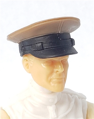 Headgear: Officer Cap "Dress Hat" BROWN Version - 1:18 Scale Modular MTF Accessory for 3-3/4" Action Figures