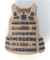 Male Vest: Utility Type BROWN & Black Version - 1:18 Scale Modular MTF Accessory for 3-3/4" Action Figures