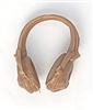 Headgear: Radio Headset Headphones BROWN Version - 1:18 Scale Modular MTF Accessory for 3-3/4" Action Figures