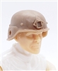 Headgear: LWH Combat Helmet BROWN Version - 1:18 Scale Modular MTF Accessory for 3-3/4" Action Figures