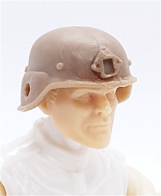 Headgear: LWH Combat Helmet BROWN Version - 1:18 Scale Modular MTF Accessory for 3-3/4" Action Figures