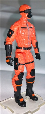 MTF Male Trooper with Masked Goggles & Breather Head ORANGE "Hazard-Ops" Version BASIC - 1:18 Scale Marauder Task Force Action Figure