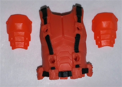 Male Vest: Armor Type ORANGE Version - 1:18 Scale Modular MTF Accessory for 3-3/4" Action Figures