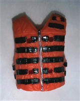 Male Vest: Tactical Type ORANGE Version - 1:18 Scale Modular MTF Accessory for 3-3/4" Action Figures