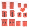 Pouch & Pocket Deluxe Modular Set: ORANGE Version - 1:18 Scale Modular MTF Accessories for 3-3/4" Action Figures