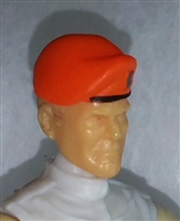 Headgear: Beret ORANGE Version - 1:18 Scale Modular MTF Accessory for 3-3/4" Action Figures
