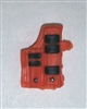 Pistol Holster: Large Right Handed with Loop ORANGE Version - 1:18 Scale Modular MTF Accessory for 3-3/4" Action Figures