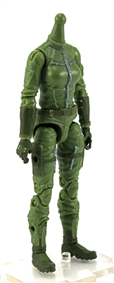 MTF Female Valkyries Body WITHOUT Head LIGHT GREEN with GREEN "Flight-Ops" Version BASIC - 1:18 Scale Marauder Task Force Action Figure