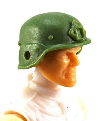 Headgear: LWH Combat Helmet LIGHT GREEN Version - 1:18 Scale Modular MTF Accessory for 3-3/4" Action Figures