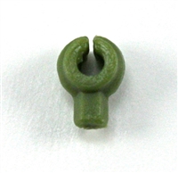 "C-Clip" Universal Modular Mounting Peg: LIGHT GREEN Version - 1:18 Scale MTF Accessory for 3 3/4 Inch Action Figures