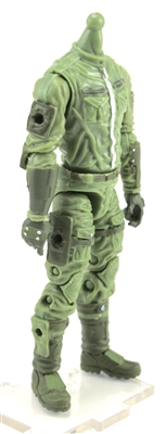 MTF Male Trooper Body WITHOUT Head LIGHT GREEN "Flight-Ops" Cloth Legs (No Leg Armor)Â  - 1:18 Scale Marauder Task Force Action Figure