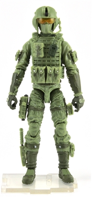 DELUXE MTF Male Trooper LIGHT GREEN "Flight-Ops" Version - 1:18 Scale Marauder Task Force Action Figure