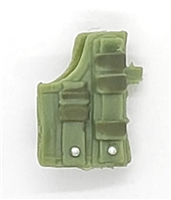 Pistol Holster: Large Right Handed with Loop LIGHT GREEN with GREEN Version - 1:18 Scale Modular MTF Accessory for 3-3/4" Action Figures