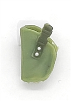 Pistol Holster: Small Left Handed LIGHT GREEN with GREEN Version - 1:18 Scale Modular MTF Accessory for 3-3/4" Action Figures