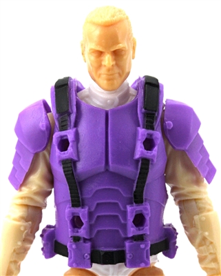Male Vest: Armor Type PURPLE & Black Version - 1:18 Scale Modular MTF Accessory for 3-3/4" Action Figures