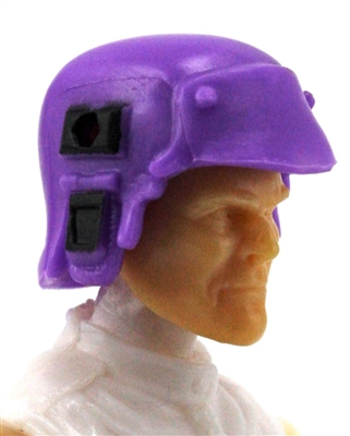 Headgear: Armor Helmet PURPLE & Black Version - 1:18 Scale Modular MTF Accessory for 3-3/4" Action Figures