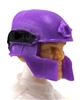 Headgear: Tactical Helmet PURPLE & Black Version - 1:18 Scale Modular MTF Accessory for 3-3/4" Action Figures