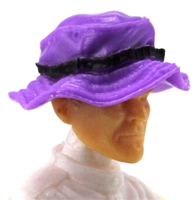 Headgear: Boonie Hat PURPLE & Black Version - 1:18 Scale Modular MTF Accessory for 3-3/4" Action Figures