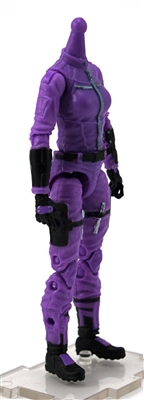 MTF Female Valkyries Body WITHOUT Head PURPLE with BLACK "Engineer-Ops" Version BASIC - 1:18 Scale Marauder Task Force Action Figure